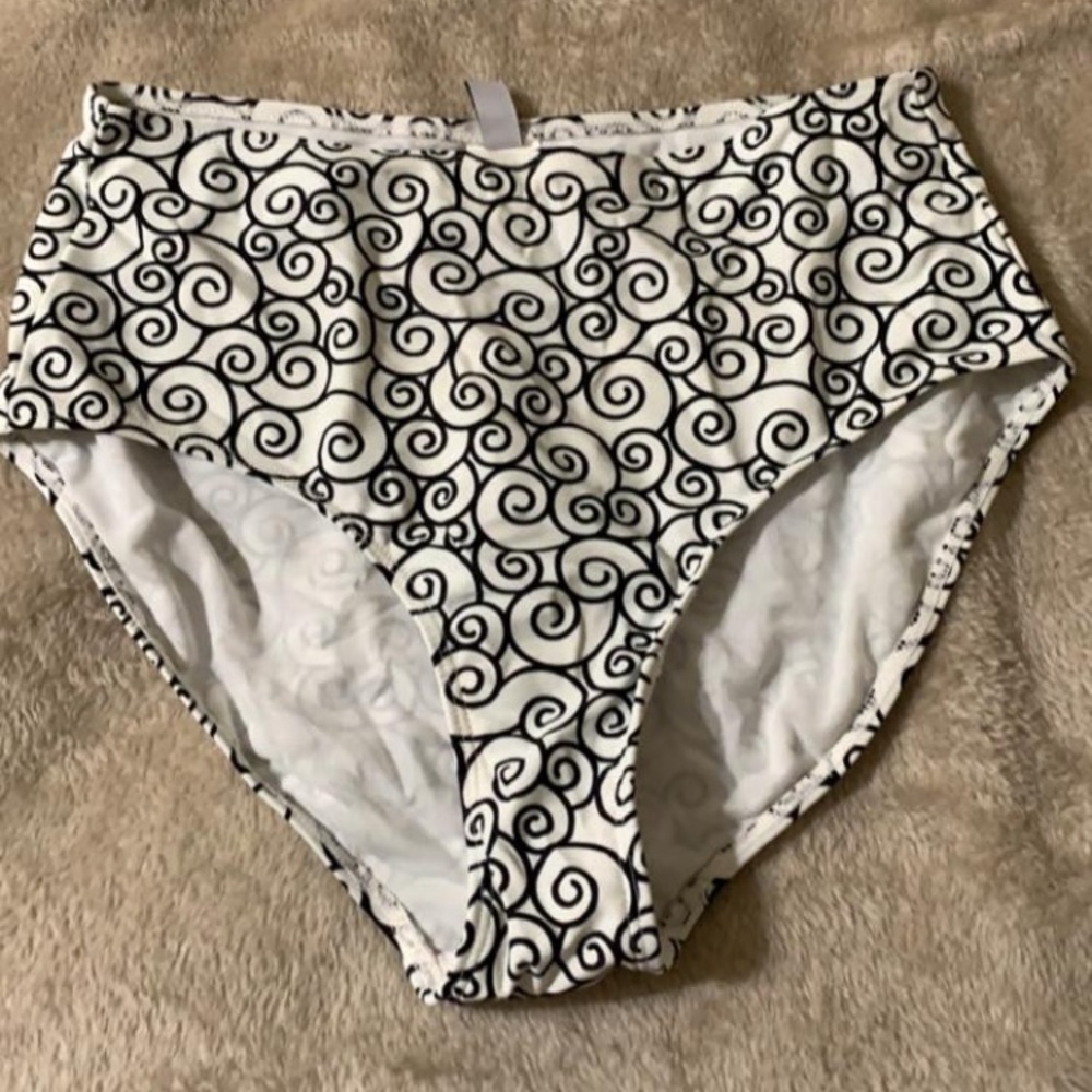 High waisted bathing suit bottoms